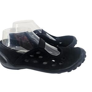 Clarks Privo Womens 8 M Black Suede Mary Jane Driving Shoe Nubuck Slip-On 79182